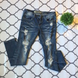 Machine Low Neuf Mode Distressed Skinny Jeans 1/26